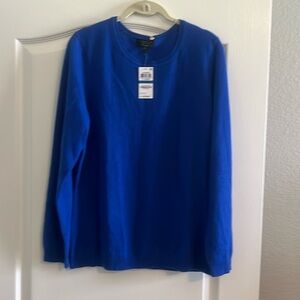 NWT Charter Club Cashmere sweater.  XL. Sapphire blue